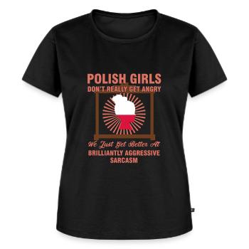 Polish Girls - Woman - polskie dziewczyny - Tshirt - Frauen Premium Bio T-Shirt - Schwarz - Vorne - Selfina (174cm)