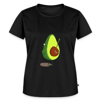 Avocado - Frauen Premium Bio T-Shirt - Schwarz - Vorne - Selfina (174cm)