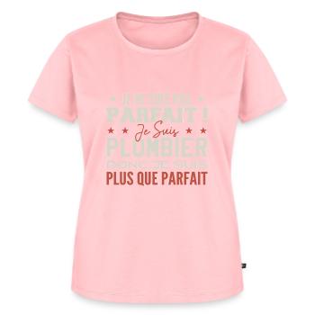Klempner, der Traumberuf im Rampenlicht - Frauen Premium Bio T-Shirt - Rosa - Vorne - AI Model Female 172 dark (172cm)