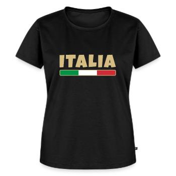 Italy, Italian flag - Women's Premium Organic T-shirt - black - Front - Selfina (174cm)