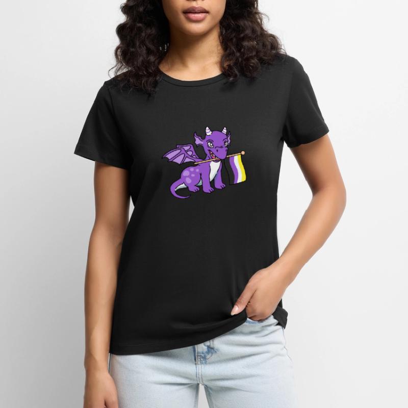 Nonbinary Pride Drache Nonbinary Pride Frauen Premium Bio T-Shirt