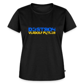 Ukraine Slava destroy putler freedom - Women's Premium Organic T-shirt - black - Front - Selfina (174cm)