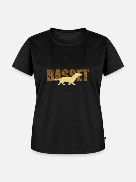 basset - Frauen Premium Bio T-Shirt - Schwarz