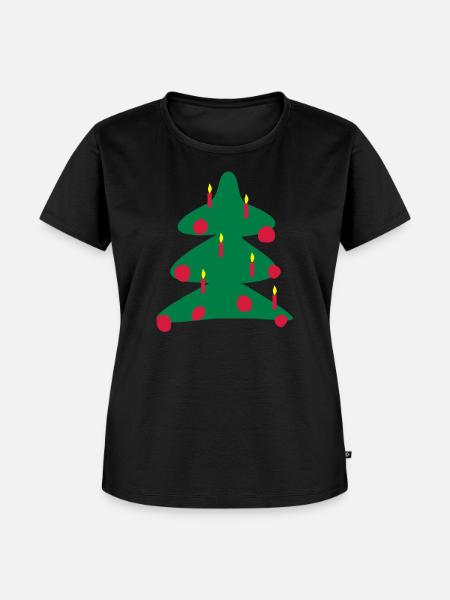 Christbaum - Frauen Premium Bio T-Shirt - Schwarz
