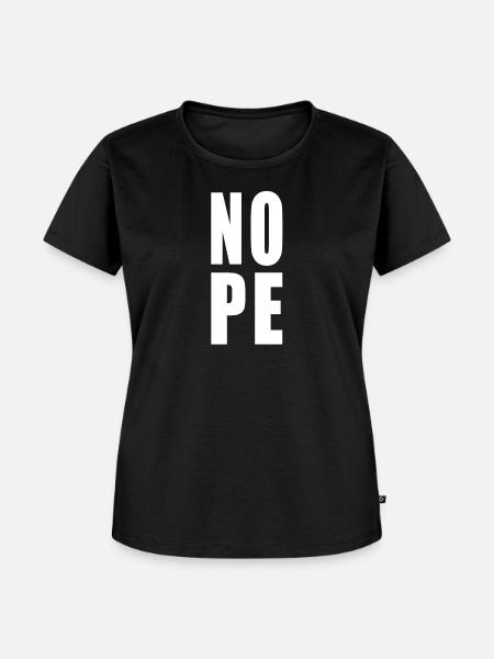 nope - Frauen Premium Bio T-Shirt - Schwarz
