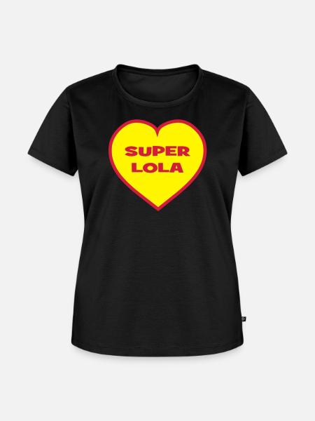 Super-Lola - Frauen Premium Bio T-Shirt - Schwarz
