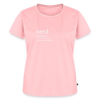 Nerd nerd - T-shirt Premium bio Femme - rose - Devant - AI Model Female 172 dark (172cm)