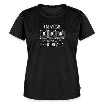 Nerd - Geek - Periodensystem - Chemie Lehrer - Frauen Premium Bio T-Shirt - Schwarz - Vorne - Selfina (174cm)