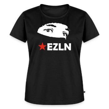 EZLN - T-shirt Premium bio Femme - noir - Devant - Selfina (174cm)