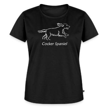 Cocker spaniel - Women's Premium Organic T-shirt - black - Front - Selfina (174cm)