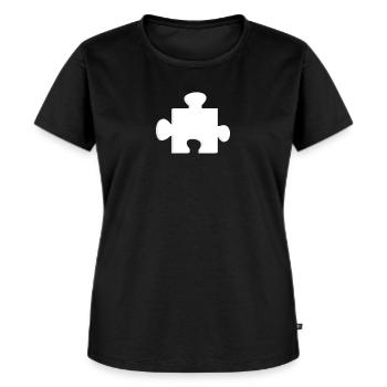 Weißes Puzzleteil Puzzlekönigin Rätsel Lösung - Frauen Premium Bio T-Shirt - Schwarz - Vorne - Selfina (174cm)