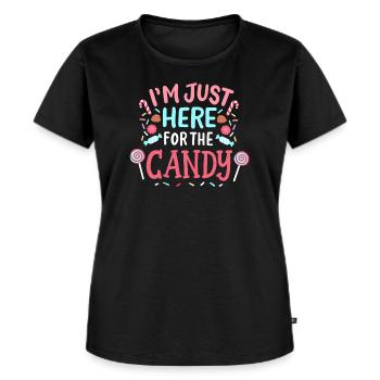 Halloween Süßigkeiten - Frauen Premium Bio T-Shirt - Schwarz - Vorne - Selfina (174cm)