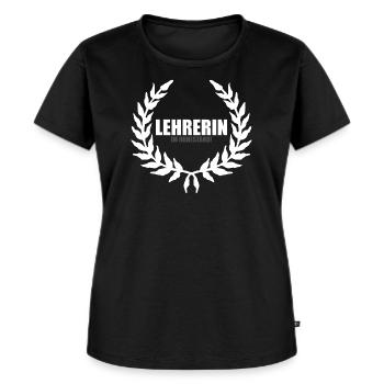 Lehrerin im Ruhestand white - Frauen Premium Bio T-Shirt - Schwarz - Vorne - Selfina (174cm)
