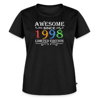 1998 - Jahrgang 1998 - Fantastisch seit 1998 - Frauen Premium Bio T-Shirt - Schwarz - Vorne - Selfina (174cm)
