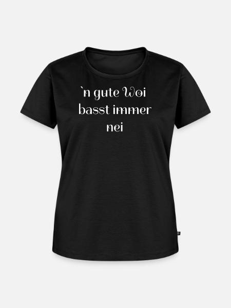 oberteil pfälzer, n gude woi... - Frauen Premium Bio T-Shirt - Schwarz