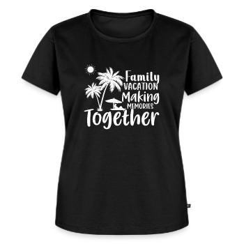 Family Vacation Making Memories Together - Frauen Premium Bio T-Shirt - Schwarz - Vorne - Selfina (174cm)
