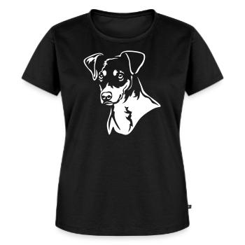 Bodeguero Andaluz Kopf "Black Edition" - Frauen Premium Bio T-Shirt - Schwarz - Vorne - Selfina (174cm)