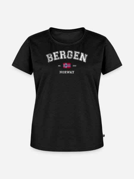 Bergen Norway - Frauen Premium Bio T-Shirt - Schwarz