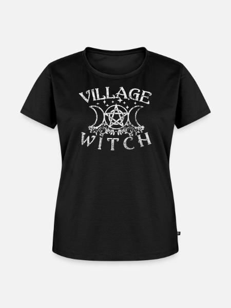 Village Witch - Frauen Premium Bio T-Shirt - Schwarz