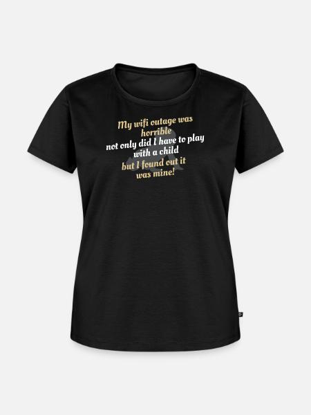 WLAN-Ausfall Eltern-Pointe - Frauen Premium Bio T-Shirt - Schwarz