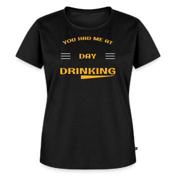 Day drinking - Women's Premium Organic T-shirt - black - Front - Selfina (174cm)