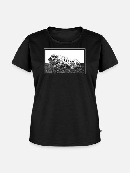 Das Flugzeugwrack - Frauen Premium Bio T-Shirt - Schwarz