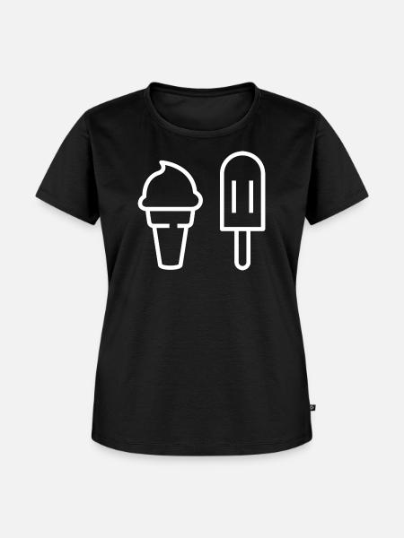 Ich will Eis - Frauen Premium Bio T-Shirt - Schwarz