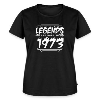 1973 - Jahrgang 1973 - Baujahr 1973 - Frauen Premium Bio T-Shirt - Schwarz - Vorne - Selfina (174cm)
