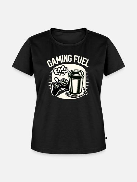 Gaming Fuel Coffee - Frauen Premium Bio T-Shirt - Schwarz