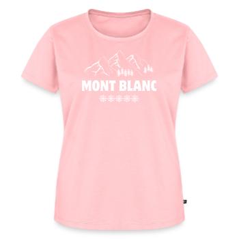 Mont Blanc, Skigebiet, Skifahren - Frauen Premium Bio T-Shirt - Rosa - Vorne - AI Model Female 172 dark (172cm)