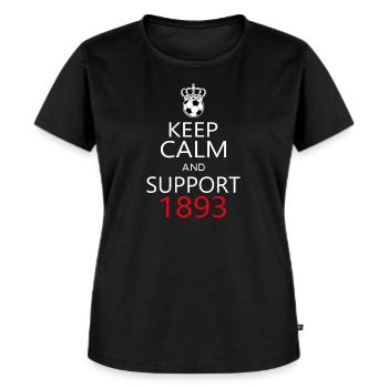 Support 1893 - Frauen Premium Bio T-Shirt - Schwarz - Vorne - Selfina (174cm)