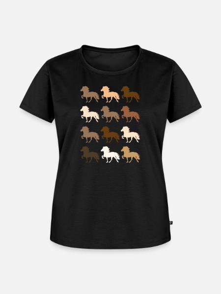 Islandpferd - Frauen Premium Bio T-Shirt - Schwarz