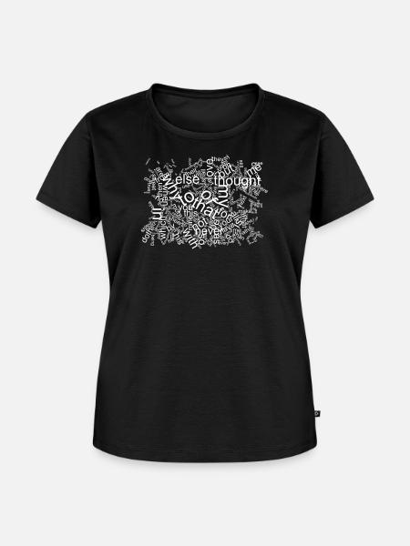 Wortwolken Motivationscollage Thoughts - Frauen Premium Bio T-Shirt - Schwarz