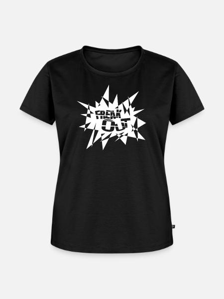 Kantiger Explosionsburst Text - Frauen Premium Bio T-Shirt - Schwarz