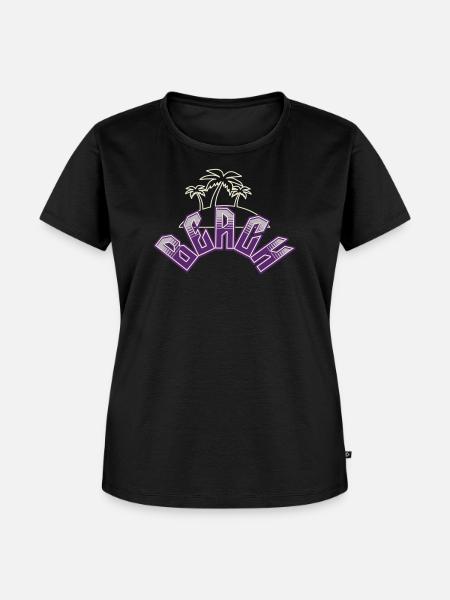 Beach - Frauen Premium Bio T-Shirt - Schwarz