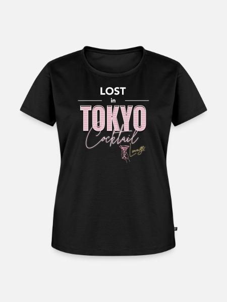 LOST in Tokyo Cocktail Lounge - Frauen Premium Bio T-Shirt - Schwarz