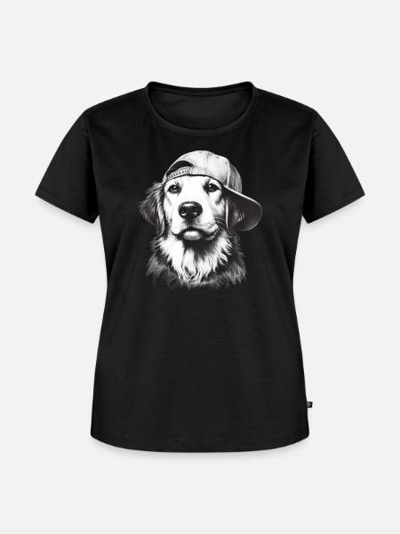 Hund - Frauen Premium Bio T-Shirt - Schwarz