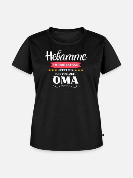 Hebamme Oma - Frauen Premium Bio T-Shirt - Schwarz