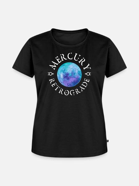 Mercury Retrograde White - Frauen Premium Bio T-Shirt - Schwarz