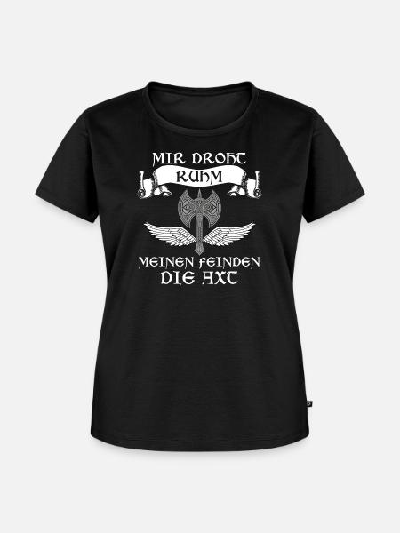 Wikinger Walhalla Krieger - Frauen Premium Bio T-Shirt - Schwarz