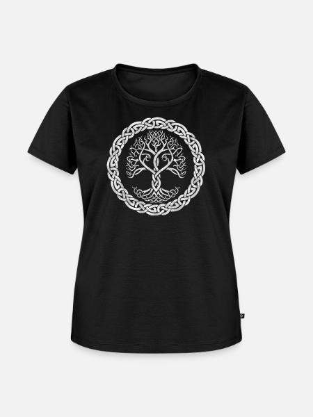 Yggdrasil Baum des Lebens - Frauen Premium Bio T-Shirt - Schwarz