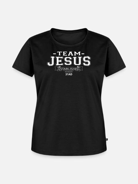 TEAM JESUS - Frauen Premium Bio T-Shirt - Schwarz