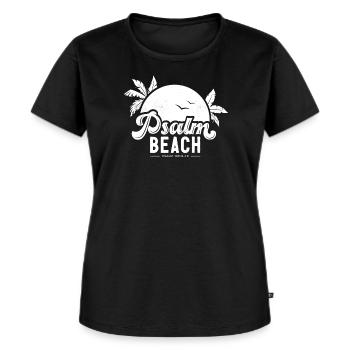 Psalmbeach (4) weiss - Frauen Premium Bio T-Shirt - Schwarz - Vorne - Selfina (174cm)