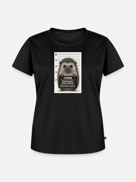 Verbrecherischer Igel - Frauen Premium Bio T-Shirt - Schwarz