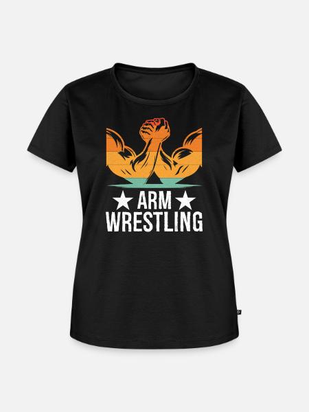 Arm Wrestling Tee - Frauen Premium Bio T-Shirt - Schwarz