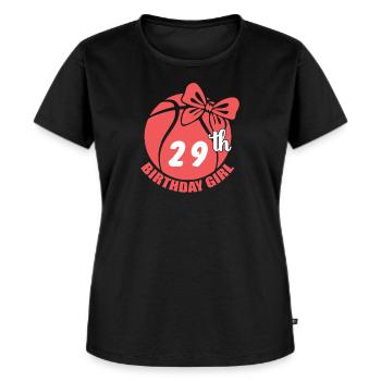Basketball 29. Geburtstag Basketballerin - Frauen Premium Bio T-Shirt - Schwarz - Vorne - Selfina (174cm)