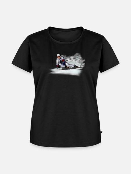 Abfahrt - Frauen Premium Bio T-Shirt - Schwarz