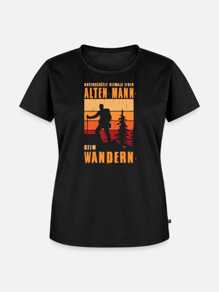 Wandern Sprüche Wanderer Wanderoutfits - Frauen Premium Bio T-Shirt - Schwarz