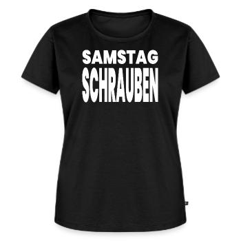 Autos - Frauen Premium Bio T-Shirt - Schwarz - Vorne - Selfina (174cm)