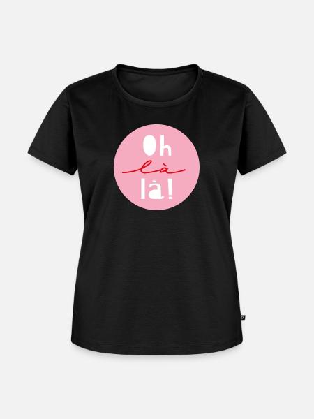 "oh là là" - Frauen Premium Bio T-Shirt - Schwarz